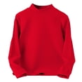 thumbnail image 4 of newwalpole Girls Long Sleeve Neck Pullover Tops Kids Fall Winter Basic Tops Active Layer Shirts 5-14 Years Red for Size 7-8 Years, 4 of 6