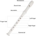 thumbnail image 3 of Soprano Recorder Descant Flauta Recorder 8 Hole ABS Clarinet German Style Treble flute C Key With Fingering Chart Instructions with Cleaning Rod Bag (yellow), 3 of 7