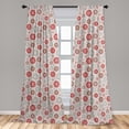thumbnail image 5 of Ambesonne Christmas Curtains, Snowflakes Print, Pair of 28"x63", Ruby Pale Grey, 5 of 5