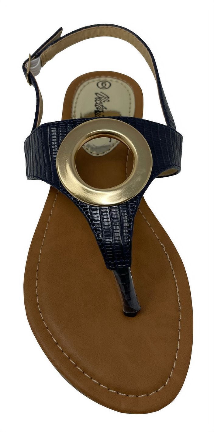 Victoria K Women's Gold Ring Sandals