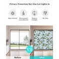 thumbnail image 4 of Window Privacy Film Watercolor Flower Stained Glass Window Film Decorative Sun Block Window Cover Blooms Wildflower Garden Motifs Floral Window Clings Static Adhesive Sticker for Bathroom 17.7"x39.3", 4 of 7