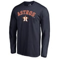 thumbnail image 2 of Men's Navy Houston Astros Team Lockup Long Sleeve T-Shirt, 2 of 3