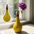 thumbnail image 4 of Long Neck Colorful Chicken Statue, Big Eye Cartoon Resin Rooster Vase, Funny Outdoor -Shaped Vase for Lawn, Yard, Office, Home Decor, 4 of 8