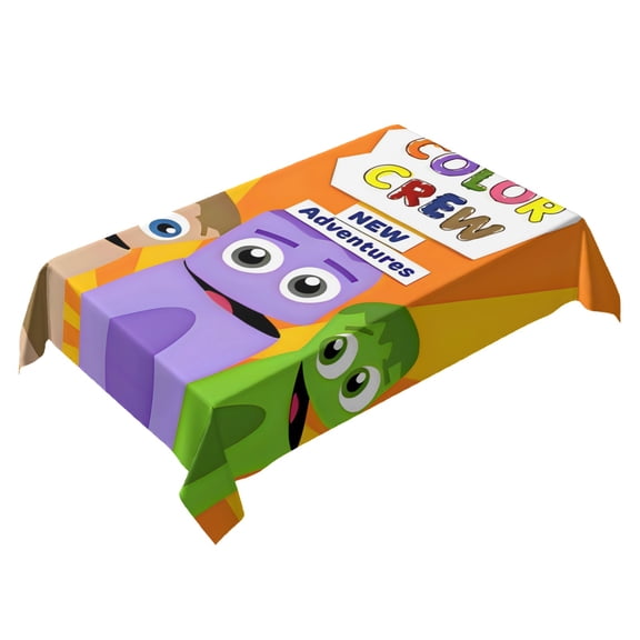Babyfirst Color Crew-theme square tablecloth has an iconic print, fits most tables, and is easy to care for perfect gifts for fans friends and family，55" x 71"（140*180cm）
