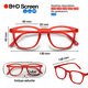 thumbnail image 4 of Lentes de Lectura con Filtro de Luz Azul B+D Cube Screen Color Rojo Unisex, 4 of 10