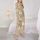thumbnail image 3 of Fotbe Egg and Avocado Conjunto de Pijama de Manga Larga para Mujer con Estampado, Ropa de Dormir de 2 Piezas, Conjunto de Casa Suave y Cómodo con Bolsillos-Small, 3 of 7