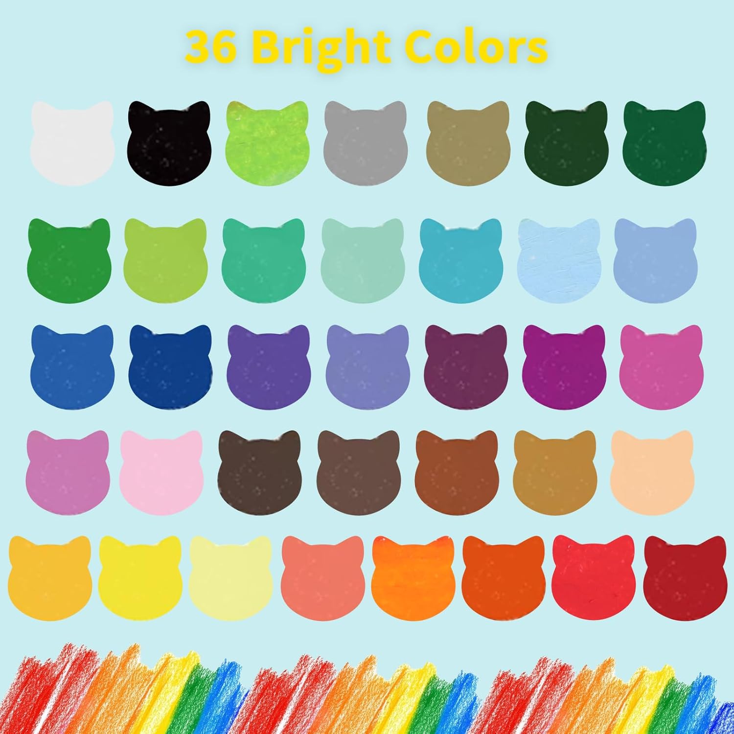 36 Color Silky Twistable Crayons for Artist, Washable Art Supplies, Multicultural Pastel Gel Crayons, Easy Grip Coloring Gift
