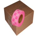 thumbnail image 4 of Tape Planet Fluorescent Pink and White Checkerboard Flagging Tape 1 3/16" x 100 ft Roll Non-Adhesive (12 Roll/Case), 4 of 4