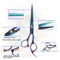 thumbnail image 4 of Professional Colorful Hair Scissors, Stainless Steel Hair Cutting Scissors Set Thinning Scissors Trim Facial Hair Cutting Shears Sharpness Edge Scissor Barber Hairdressing Haircut, 4 of 8
