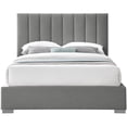 thumbnail image 6 of Meridian Furniture Pierce Grey Linen Textured Fabric Queen Bed, 6 of 18