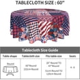 thumbnail image 5 of Patriotic American Plaid Round Tablecloth 60 Inch, Decorative Holiday Home Party Table Cloth for Kitchen Dining Picnic Table Cover, 5 of 6