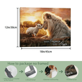 thumbnail image 2 of AIOE Christian Canvas Wall Art Lion of Judah Pictures Wall Decor Lion and Lamb Painting Artwork Christ Religious Home Decoration for Church Living Room Office Frame: 12x8in, 2 of 7