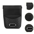 thumbnail image 6 of AMLESO Car Seat Organizer Storage Pocket Phone Holder for Car Headrest Hanging Multifunctional Tissue Storage Bag PU Leather Black, 6 of 9
