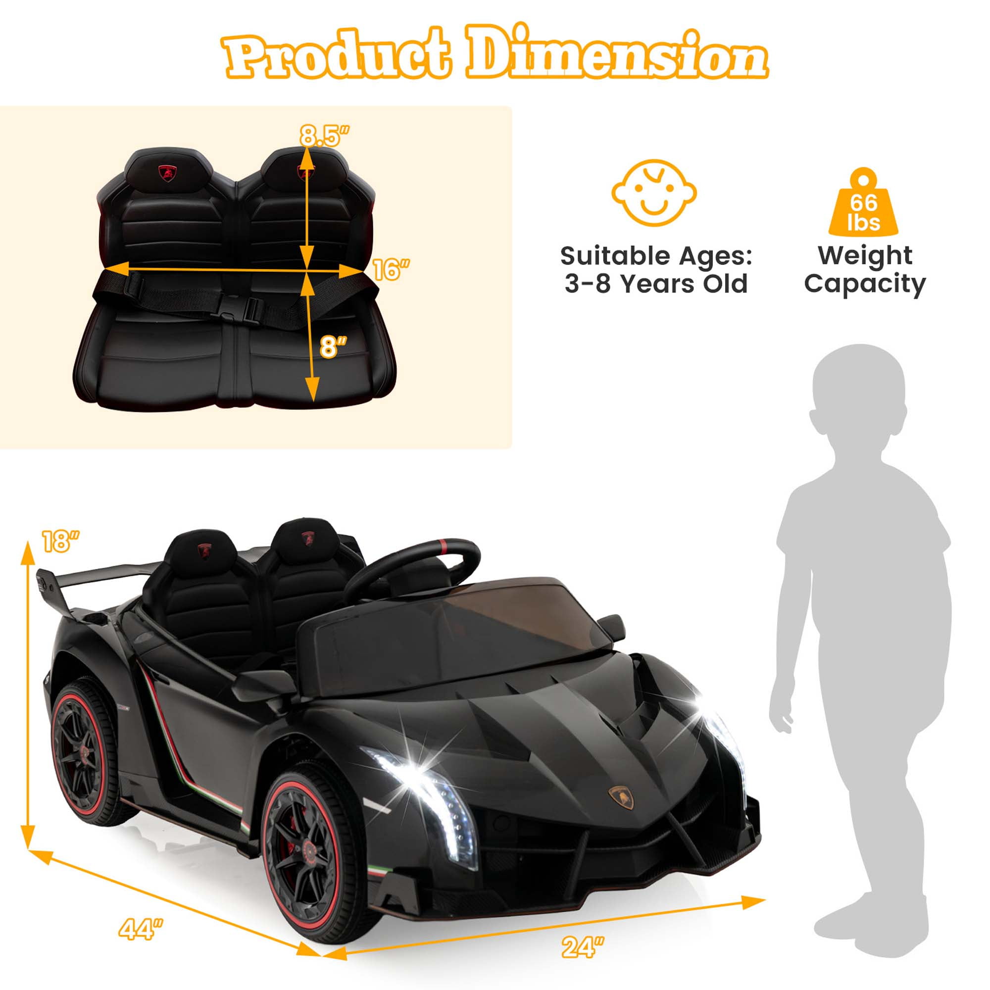 Amazon.com: Hikiddo 4WD Kids Ride on Car Truck, 12V 7Ah Kids