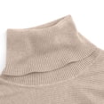 thumbnail image 5 of Women Pullover Turtleneck Oversized Sweaters Solid Loose Free-size Casual High Neck Batwing Long Sleeve Top Blouse (One Size, Khaki), 5 of 6