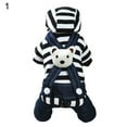 thumbnail image 2 of Pet Dog Striped Jeans Jumpsuits Hoodie Coat Jacket Overalls Clothes Apparel, 2 of 8