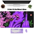 thumbnail image 2 of XL Mouse Pad Cool Girl-31.5x15.7in-Hippie Hippy Desk Mat Trippy Smoke Cool Girl Art Mysterious Mandala -Gaming Mouse Pad-Desk Protector-for Women Home Office Gaming Working, 2 of 5