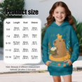 thumbnail image 7 of Xoenoiee Capybara Duck Music Note Print Long Hoodies Oversized Kids Trendy Graphic Long Pullover Dresses Sweatshirt for Teen Girls Spring Fall Casual Tops Sports Shirt with Pocket, 5-6 Years, 7 of 7