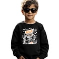 thumbnail image 3 of The Skellie Hotel Halloween Sweatshirt for Women, Men and Youth Crewneck Black Sweatshirt Youth Small, 3 of 5