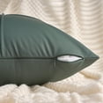 thumbnail image 3 of REGALWOVEN Pack of 2 Square Throw Pillow Covers Waterproof Modern Decorative Sofa Cushion Cases for Living Room, Bedroom Dark Green 18" x 18", 3 of 6