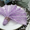 thumbnail image 4 of Balsa Circle 20" Lavender Sequins Napkins Wedding Decorating Tablecloths Holiday Dinner Party, 4 of 8