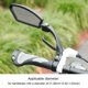 thumbnail image 3 of Soidarity Espejo retrovisor para bicicleta, accesorios de ciclismo de seguridad, componentes de manillar delantero, accesorios de reflexión de Reflector Ciclismo Soidarity OD027401-00, 3 of 6