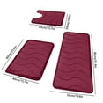 thumbnail image 4 of Bath Mat Set 3 Piece Bathroom Rug Set P Bath Mat Non Slip Bath Mat Super Absorbent Quick Dry Bathroom Floor Mat Soft Coral Fleece Rug Set 19.6x31.4 Inch Large, 4 of 6