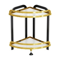 Yonrjhukm 3 Tier Shower Caddy Corner Organizer, Rustproof Bathroom Storage Shelves, Multi-functional Adhesive Hooks for Toiletries, Waterproof Iron Shower Shelf