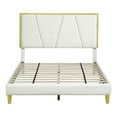 thumbnail image 2 of Furniture of America Harper Fabric Upholstered Eastern King Bed in Beige, 2 of 14