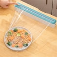 thumbnail image 3 of LOVEVER Sturdy Food Cling Wrap Film Cutter  Refillable Magnetic Plastic  with Slide Cutter  Press and Seal Plastic Wrap  Plastic  with Cutter  Roll BPA Free Plastic Wrap, 3 of 7