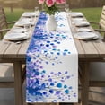 thumbnail image 4 of Spring Blue Wisteria Flowers Table Runner 72 Inches, Rustic Floral Branches Bed Runner Dresser Scarves Tabletop for Indoor Outdoor Parties/Ceremony/Banquet, 13" x 72", 4 of 9