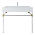 thumbnail image 6 of Modway Redeem 40" Wall-Mount Stainless Steel Bathroom Vanity in Silver/White, 6 of 8