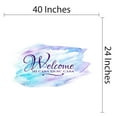 thumbnail image 4 of Greetings Wall Decals for Family Hallway - Famous Spanish Saying Welcome Sign DIY & Creativity Boy Girl Bedroom Wall Sticker - Size: 40 In x 24 In, 4 of 5