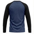 thumbnail image 4 of Fnnxeal Mens T-Shirts Casual Long Sleeve Fashion Crew Neck Fall Winter Dark Blue Shirts for Men Size 2XL, 4 of 4