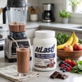 thumbnail image 4 of AtLast! Meal Replacement Protein Powder, Chocolate Milkshake, 28g Complete Protein, 200 Calories, 0g Added Sugar, 18 Servings, 2.14 lb, 4 of 6