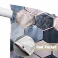 thumbnail image 2 of Navy Blue Grey Kitchen Window Curtains, Swag Curtains Valance for Bedroom Living Room Bathroom, Modern Abstract Art Geometric Rod Pocket Window Treatment Curtain Block Drapes 2 Panels 36"x36", 2 of 9