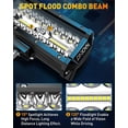 thumbnail image 4 of HUICHENG 7 Inch 240W 24,000LM Amber LED Light Bar, Spot & Flood Offroad Fog/Driving Lights with 2 Leads Wiring Harness, for Truck Boat UTV ATV, 2-Pack (Amber), 4 of 6