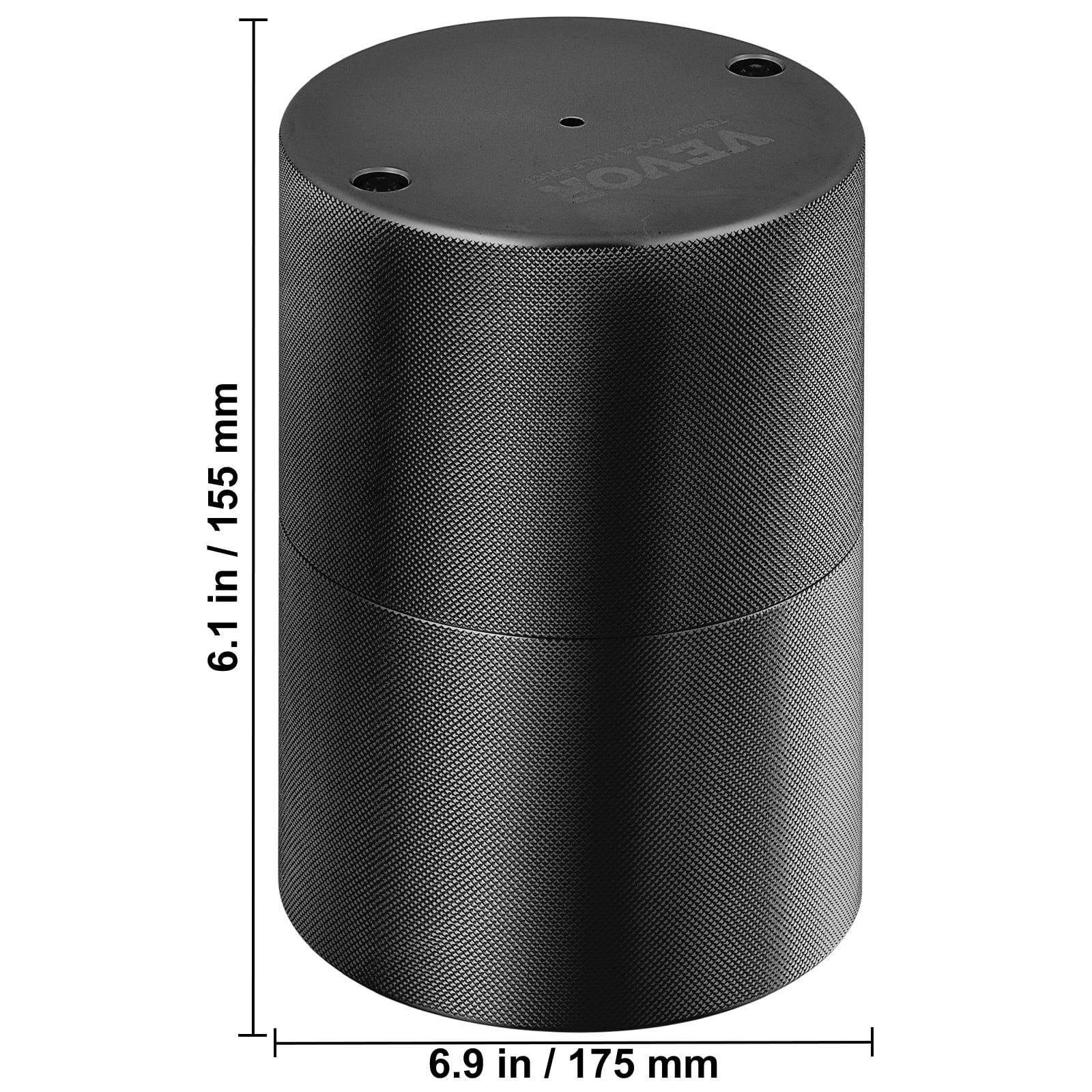 VEVOR Ice Ball Press, 2.4" Ice Ball Maker, Aircraft Al Alloy Ice Ball Press Kit for 60mm Ice Sphere, Ice Press with Tong and Drip Tray, for Whiskey, Cocktail, Scot on Party & Holiday, Black