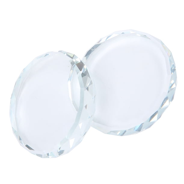 Paleta Cosmética, Paletas Para Decoración De Uñas, Cristal, Fácil De Limpiar, Transparente Para Tonificar El Arte De Las Uñas, Para Pegamento De Pestañas Postizas