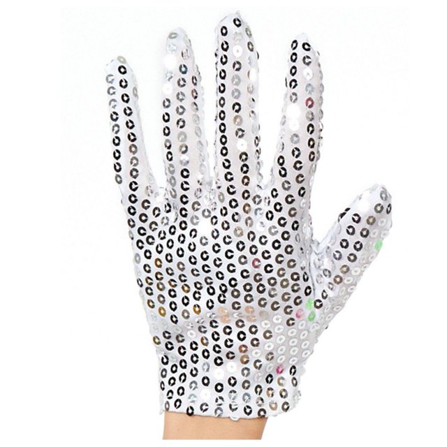 Guante de lentejuelas para mano izquierda de Michael Jackson sin iluminación, talla infantil Blinkee UKSMJRHSG