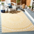 thumbnail image 2 of SAFAVIEH Courtyard Josiah Geometric Indoor/Outdoor Area Rug, Ivory/Gold, 9' x 12', 2 of 6
