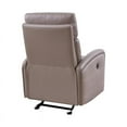 thumbnail image 3 of Khloe Contemporary Recliner in Greige Genuine Leather, 3 of 8