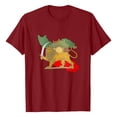 thumbnail image 4 of Bainana Casual Short Sleeve T Shirt For Women Graphic Print Short Sleeve Crew Neck Tee Top Fashion Loose Fit Ladies Female Festival Party Wear Wine Size Xxxl, 4 of 7