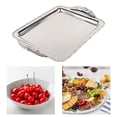 thumbnail image 6 of TISHITA Decorative Fruit Tray Dessert Plate Scratch Resistant Wear Resistant Rectangle Plate Serving Platter for Hotel Birthday Party Small, 6 of 8