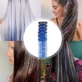 thumbnail image 6 of Clip in Hair Tinsel Pack of 6 Pcs Hair Tinsel Clip in 20 Inch Glitter Tinsel Hair Extensions Clip in Hair Tinsel Kit,Sparkle Fairy Party Dazzle Colorful Hair Accessories Strands Kit for Women,D, 6 of 9