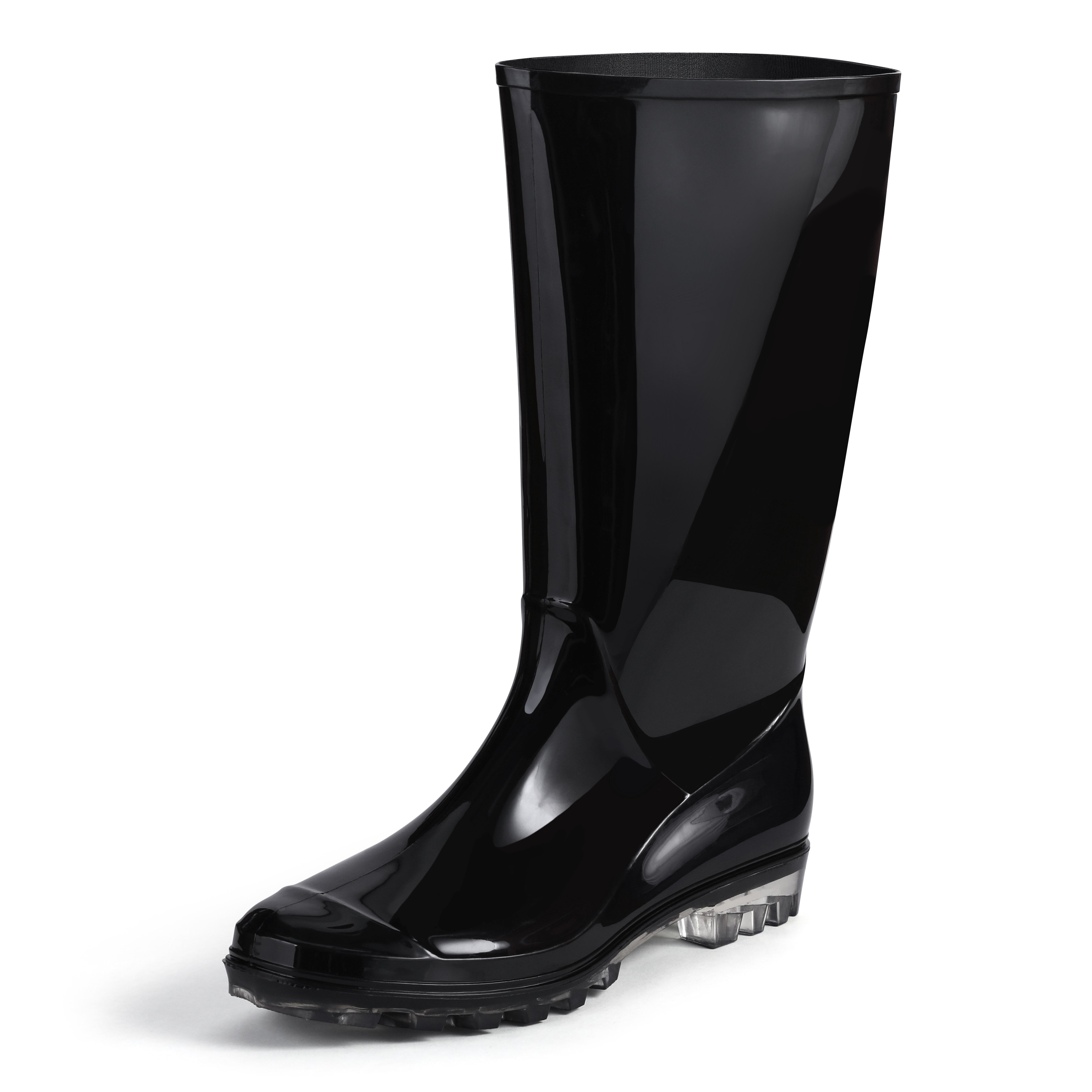 walmart black rain boots