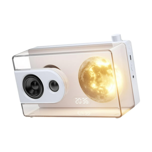 Altavoz Bluetooth inalámbrico transparente con sonido estéreo y reproducción de música multiusos Blanco