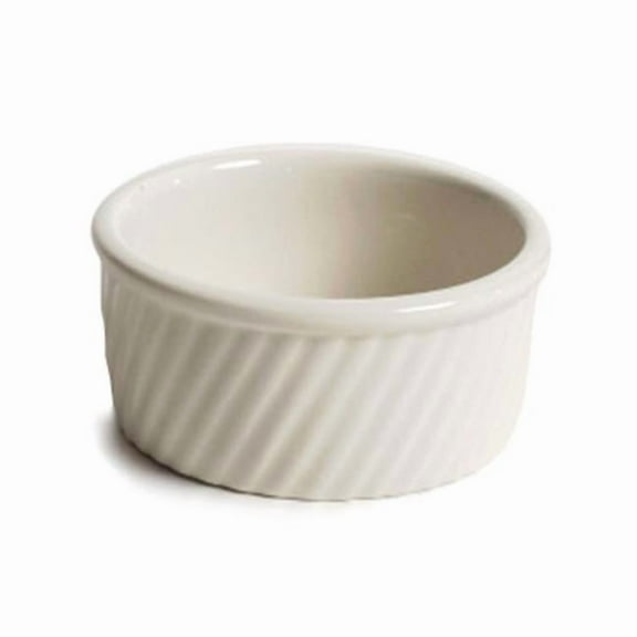Tuxton China BEX-2004 Souffle Swirl Sides 18 oz. - Eggshell - 1 Dozen