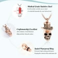 thumbnail image 2 of Skull Urn Necklace for Ashes for Pet Human Cremation Jewelry Pendant Memorial Ash Keepsake for Men Women, 2 of 5