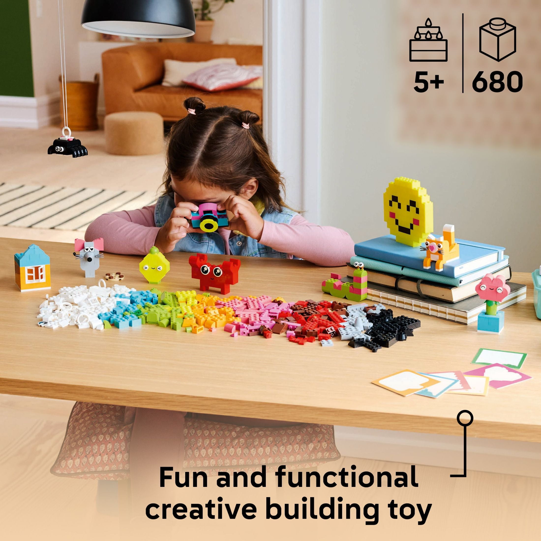 LEGO Classic Creative Happy Box Building Toy Set - Building Blocks Toy for Kids, Boys and Girls, Ages 5+ - Learning and Educational Toy for Preschool - Gift Idea for Birthdays - 11042